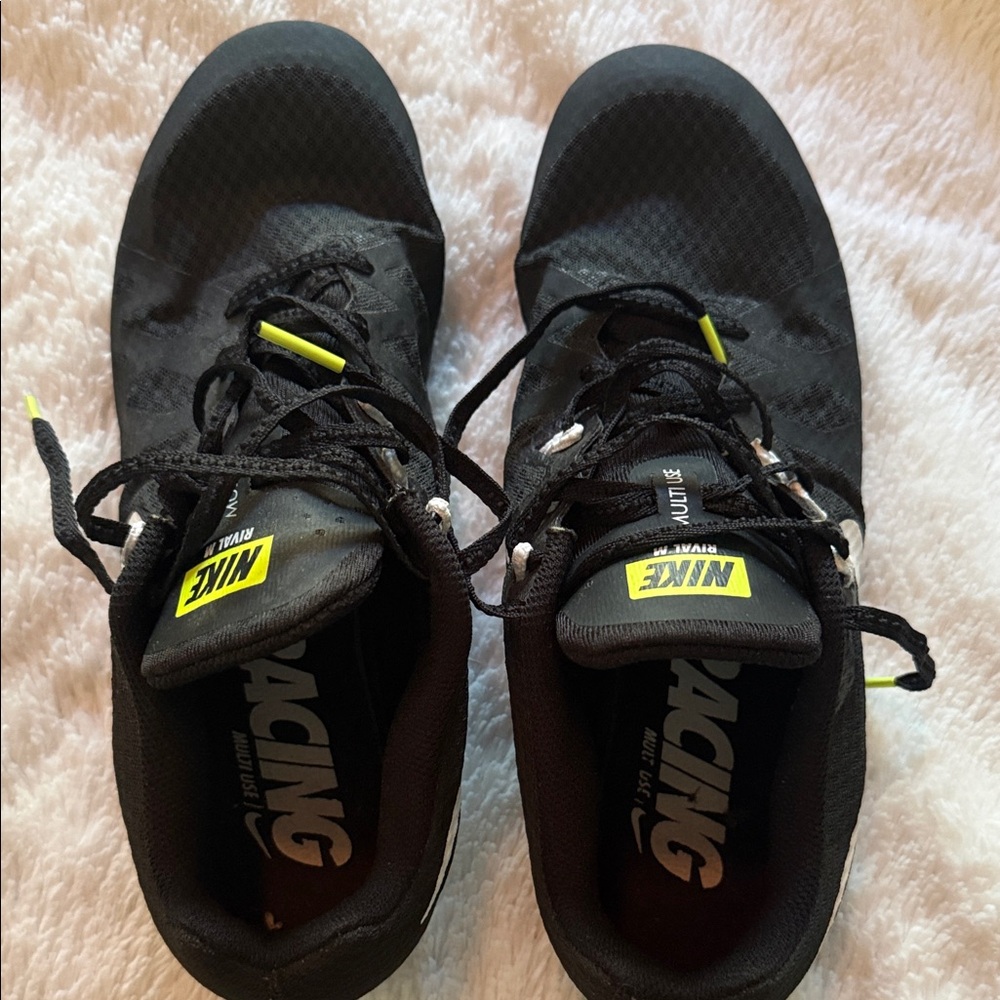 Nike Kids Black Kleats with Neon Yellow Accents